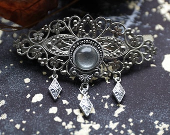 hairpin hairclipper victorian gothic lolita art nouveau fantasy larp wedding bridal festival