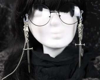 Glasses chain "Lagertha" - Gothic Visual Kei Dark Academia