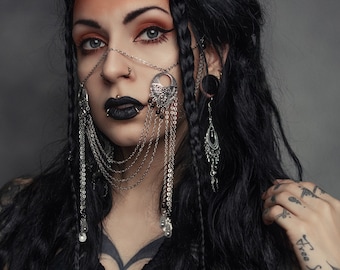 Headchain harness gothic tribal witch "Nagaraja"