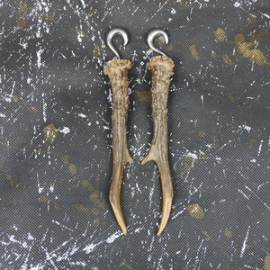 Real Antler Taxidermy Viking Pagan Ear Weights Forrest Ceeper image 4