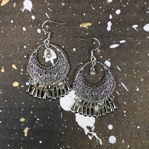 filigree boho earrings Tiny Sparkle image 4