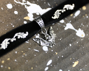 Gothic Bat Choker Necklace - "Silver Bat"