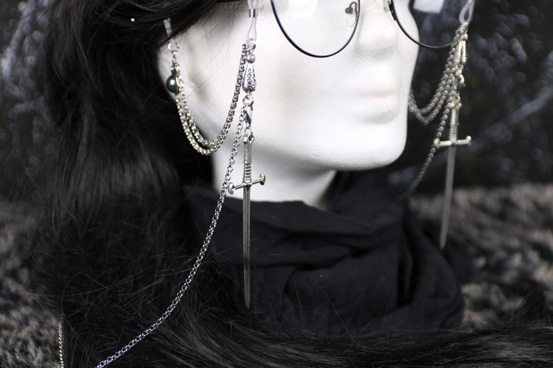 Glasses chain Lagertha Gothic Visual Kei Dark Academia image 4
