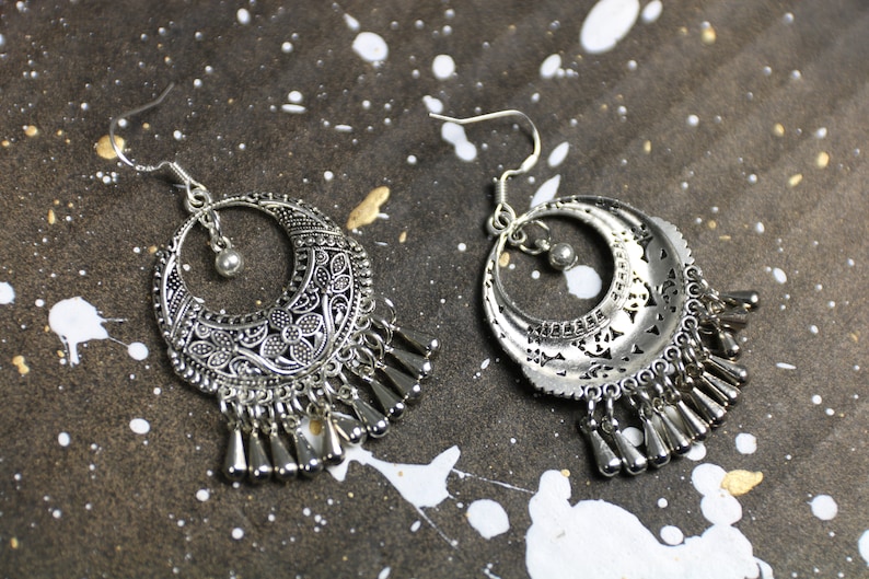 filigree boho earrings Tiny Sparkle image 3