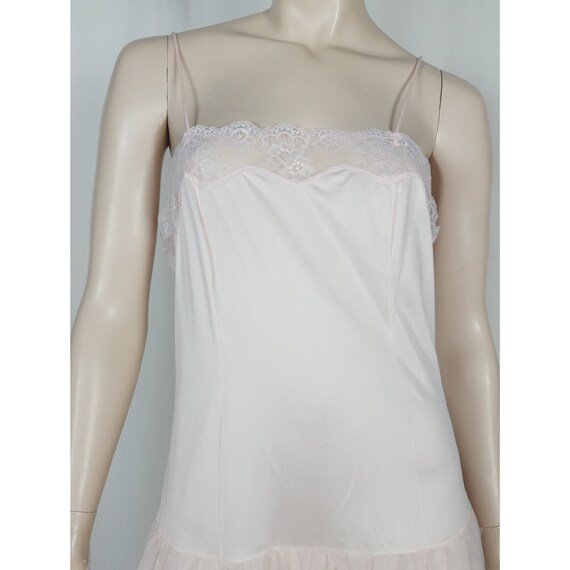 Vtg French Maid tiered slip dress nightgown flutt… - image 4
