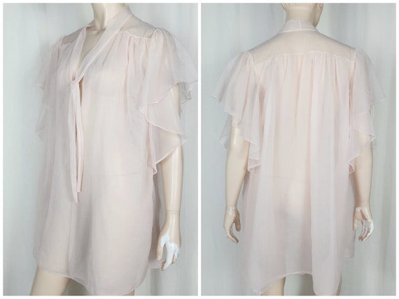 Vtg French Maid tiered slip dress nightgown flutt… - image 7