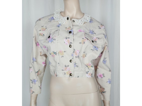 ジャケット・アウター 80s vintage flower denim jeans jacket s-l400.jpg