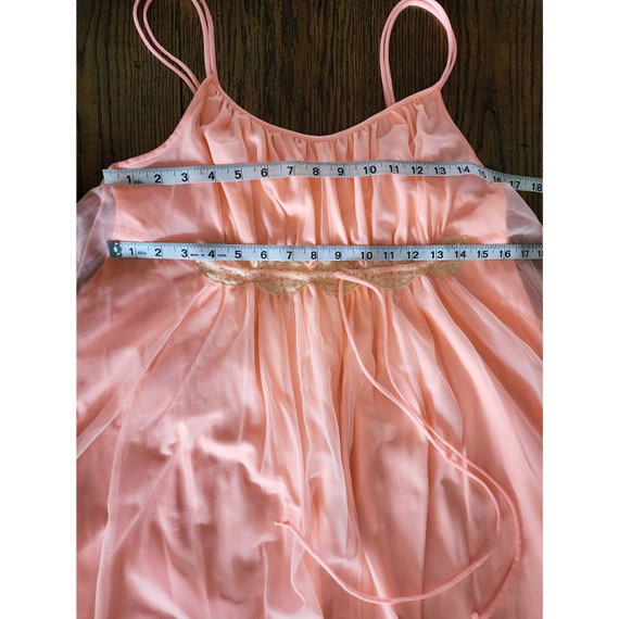 Vtg Linda Underlovelies nightgown lingerie neon g… - image 9
