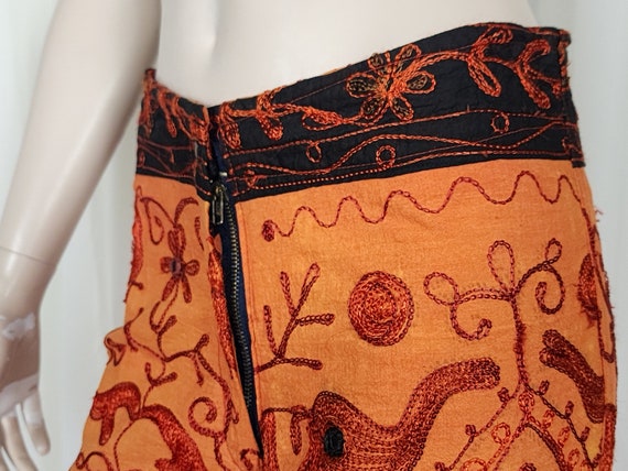 Vintage india cotton embroidered mirror tank top … - image 5