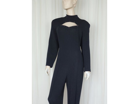 Vtg 80s Joseph Ribkoff peekboo stud catsuit stirr… - image 1