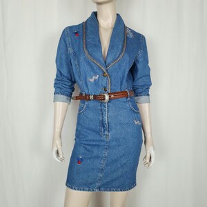 RESERVED Charlotte* Blue Jean Denim Dress XS/SM Gasp by Gallucci - Etsy