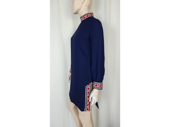 Vtg 60s Joseph Ribkoff mod tunic shift mini dress… - image 3