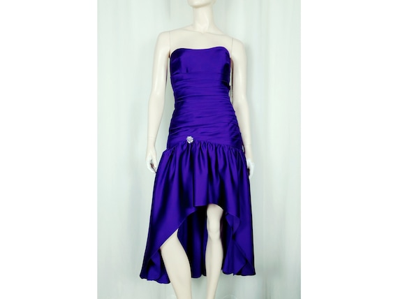 red strapless silk dress Jersey Strapless Corset Gown- Cabernet Red XS