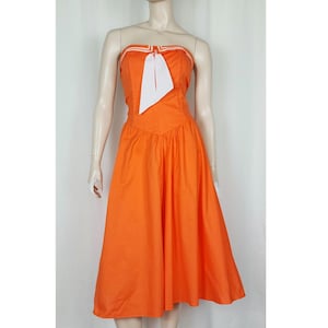 orange pin up dress Orange Pin up Dress