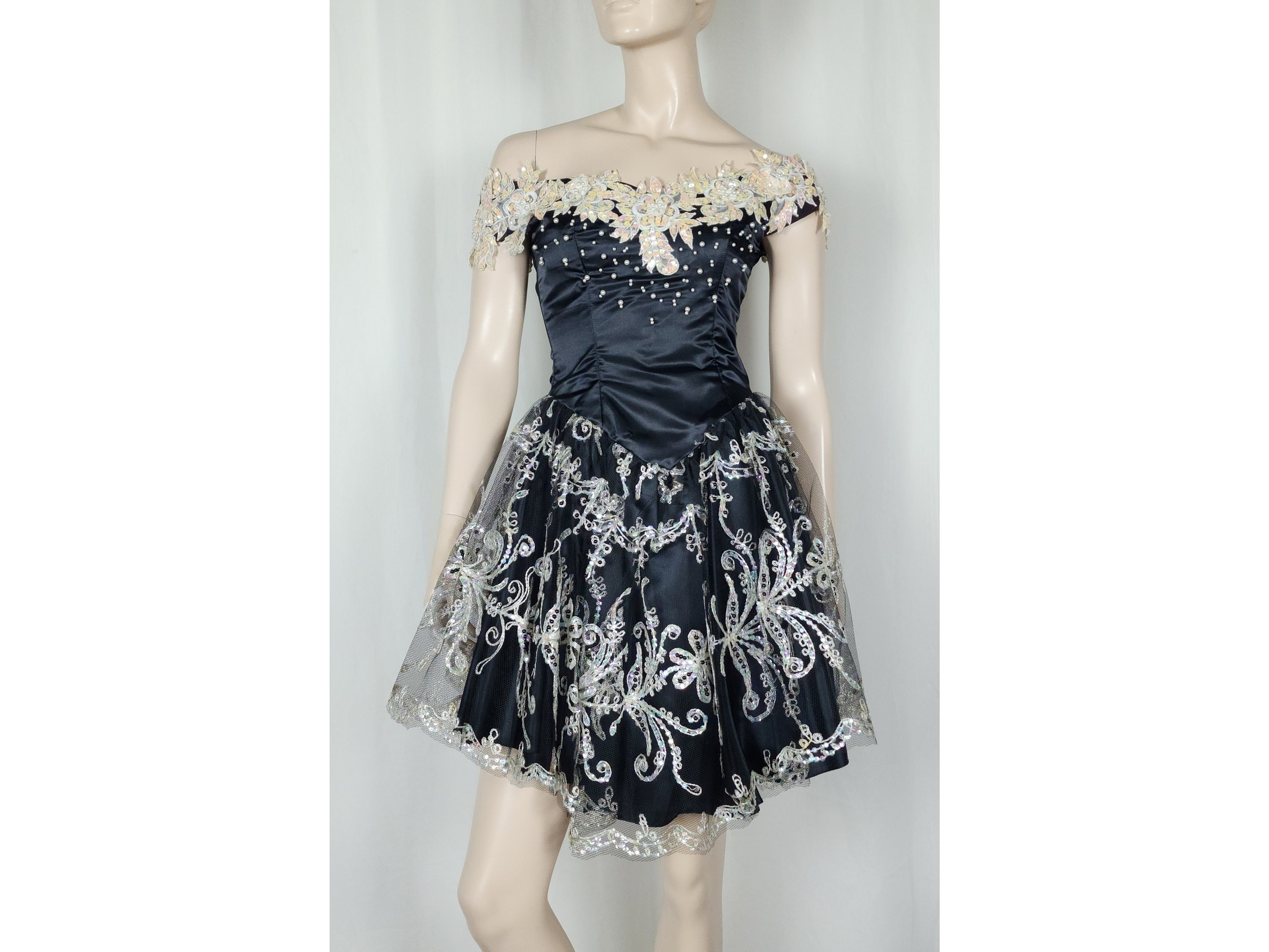 princess cut dress Long Formal Dress 6856h by Atria White/Silver Foil / XLarge