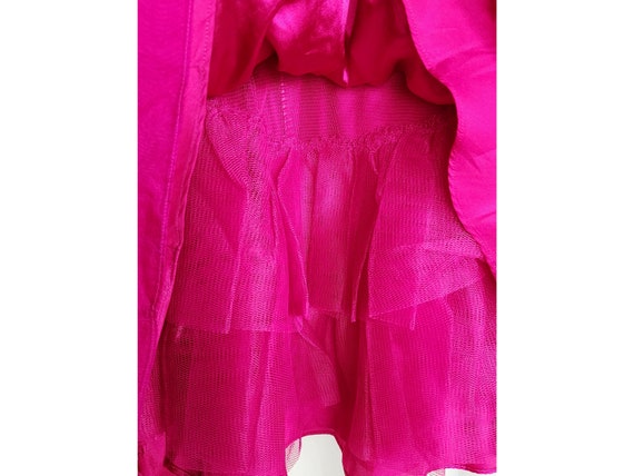 Y2K Betsey Johnson Pink Silk Organza Sequin Flora… - image 6