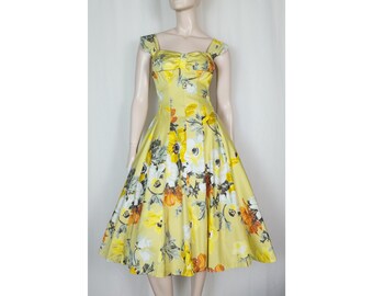 Vtg 1950s Cole of California floral sundress XXS/XS