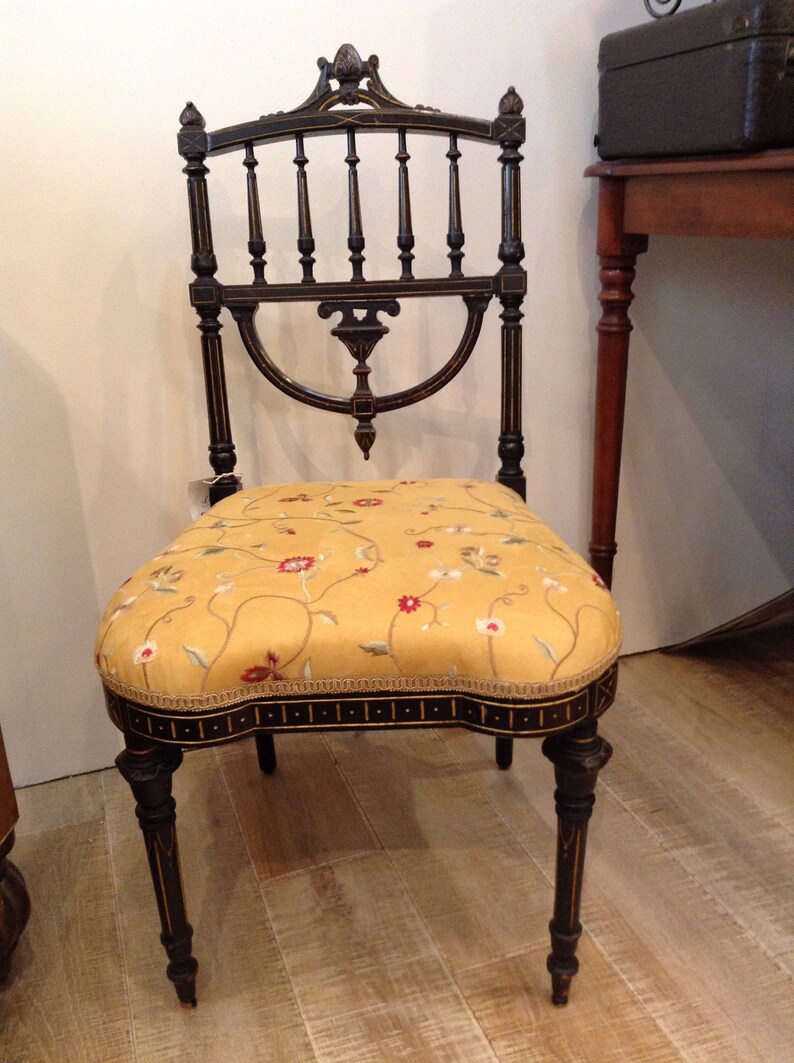 American Antique Harp Back Side Chair From Wilton Ct In The Sheraton Style