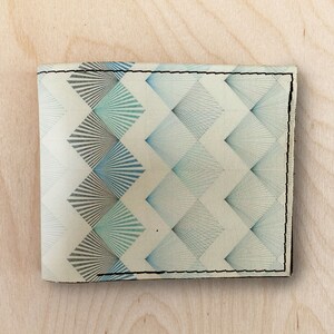 Diamond Weave Leather Bifold Wallet: Handmade Minimalist Card Holder