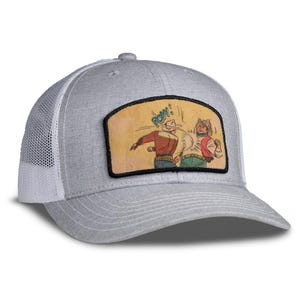 Cowboy POW! Trucker Hat - Mesh & Cotton Blend Hat - Snap Back Hat, Mens Hat, Richardson 112 Style, Backerton Hat, Womens trucker hat