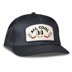 All Cool Trucker Hat - Mesh & Cotton Blend Hat - Snap Back Hat, Mens Hat, Richardson 112 Style, Backerton Hat, Womens trucker hat