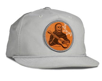 Skeleton Guitar Patch Rope Hat - Snapback Baseball Cap