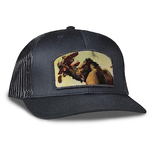 King Kong Trucker Hat – Embroidered Felt Patch, Snapback Cap