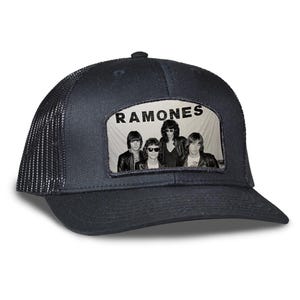Ramones Trucker Hat - Mesh & Cotton Blend Hat - Snap Back Hat, Mens Hat, Richardson 112 Style, Backerton Hat, Womens trucker hat
