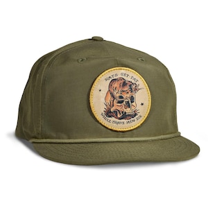 Casquette en corde de patch crâne de rat : casquette trucker snapback