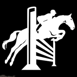 HORSE JUMPER, Waterproof Truck Decal, Equine Trailer Sticker, Equestrian Show Rider,   ... Free Shipping!!