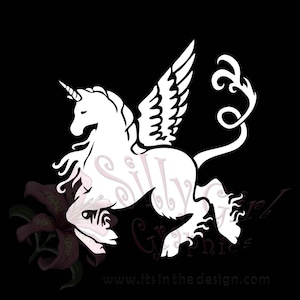 Decal UNICORN PEGASUS, Winged Horse, Flying Magical Horse... You Choose... Free Shipping!!