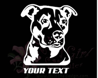 Decal PERSONALIZED PIT BULL Dog, Custom Dog Name, Pet Loss, Dog Car Sticker... You Choose Color... Free Shipping!!