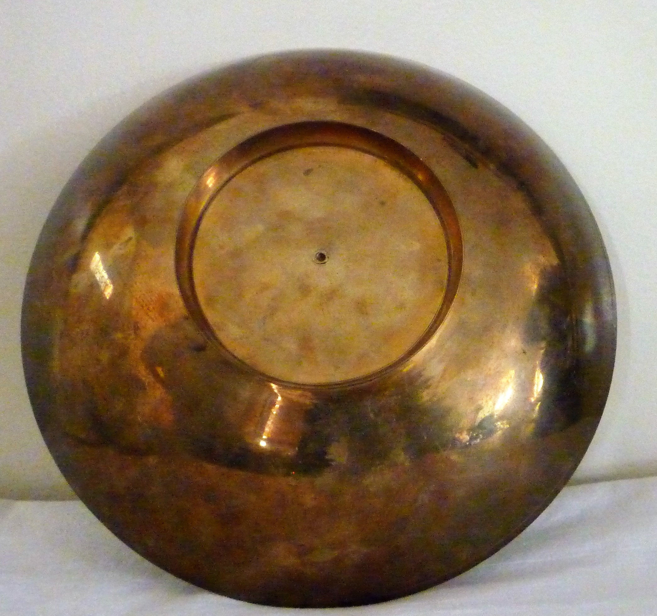 Vintage Solid Brass Large Cloisonne Bowl con Irises & Reeds Etsy España