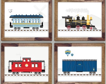 Train Prints for download / Train Art Prints / Railroad Art / Steam Train / Train Wall Art /  8x10"