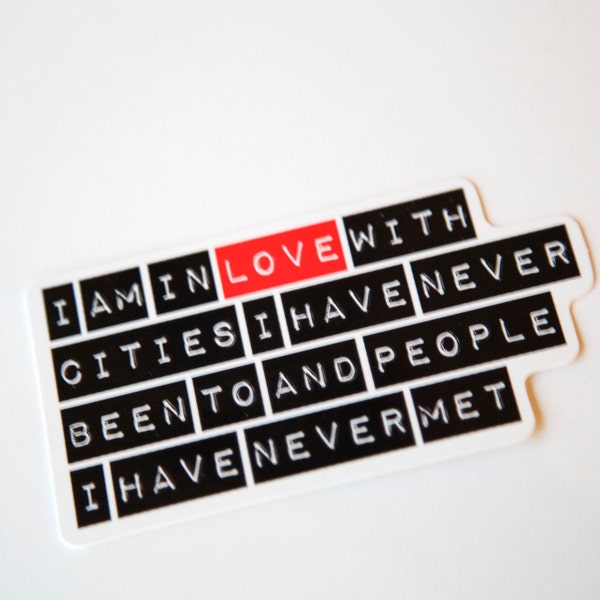 John Green Sticker- Paper Towns Decal