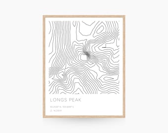 Longs Peak Colorado Berg Abenteuer Wandern Trail Wand Kunst digitaler Download, digitale Wandkunst, bedruckbar, Geschenk, sofortiger Druck Download