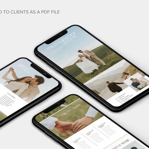 Photographer Client Guide Magazine Pricing Template, Edit on Canva, Photographer Portfolio and Pricing Guide Template for Weddings and more image 5