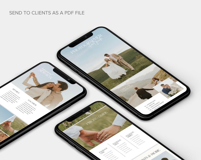 Photographer Client Guide Magazine Pricing Template, Edit on Canva, Photographer Portfolio and Pricing Guide Template for Weddings and more image 5