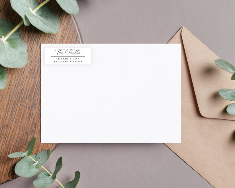 Etiquettes d'adresse personnalisées, rectangulaires, édition sur toile, téléchargement numérique, modèle imprimable d'étiquettes d'adresse de retour, autocollants d'invitation numériques image 7