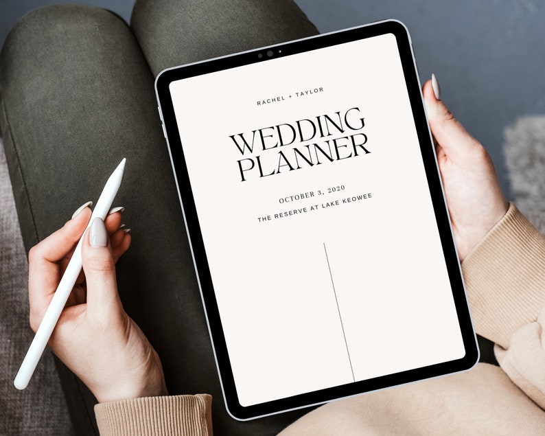 120 Page Wedding Planner Printable Download Canva Template, Complete Digital Template Printable Editable Digital Download Wedding Itinerary image 2