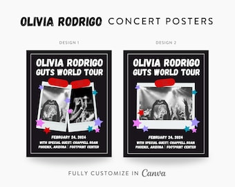 Olivia Rodrigo GUTS Tour Konzert Memory Poster | Wall Art Digital Download, digitale Wandkunst, bedruckbar, Geschenk, auf Leinwand bearbeiten