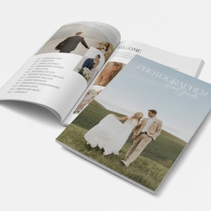 Photographer Client Guide Magazine Pricing Template, Edit on Canva, Photographer Portfolio and Pricing Guide Template for Weddings and more image 6