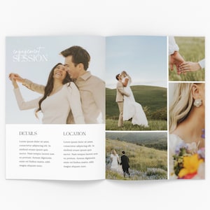 Photographer Client Guide Magazine Pricing Template, Edit on Canva, Photographer Portfolio and Pricing Guide Template for Weddings and more image 2