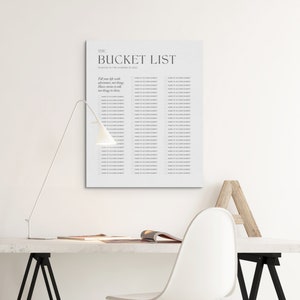 Bucket List Template, Printable Bucket List Edit on Canva, Instant ...