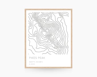 Pikes Peak Colorado Mountain Adventure Backpacking Hiking Trail Wall Art Digital Download, Digital Wall Art, Printable, Instant Download