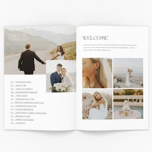 Photographer Client Guide Magazine Pricing Template, Edit on Canva, Photographer Portfolio and Pricing Guide Template for Weddings and more image 4