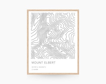 Mount Elbert Colorado Berg Abenteuer Wandern Trail Wand Kunst digitaler Download, digitale Wandkunst, bedruckbar, Geschenk, sofortiger Druck Download