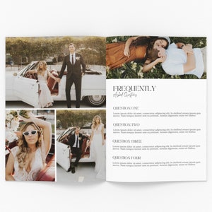 Photographer Client Guide Magazine Pricing Template, Edit on Canva, Photographer Portfolio and Pricing Guide Template for Weddings and more image 3