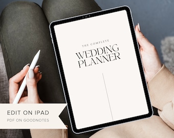 120+ Page Wedding Planner for iPad Goodnotes Download Template, Complete Digital Template Printable Editable Digital Download