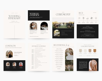 Modèle d'itinéraire de mariage 2.0, Modifier sur Canva, Téléchargement imprimable, Modèle modifiable, Modèle numérique de planificateur de mariage Téléchargement numérique